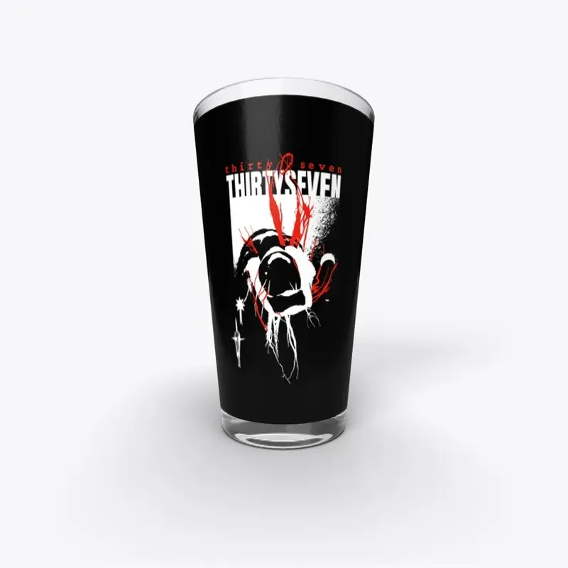 Screaming Face Pint Glass